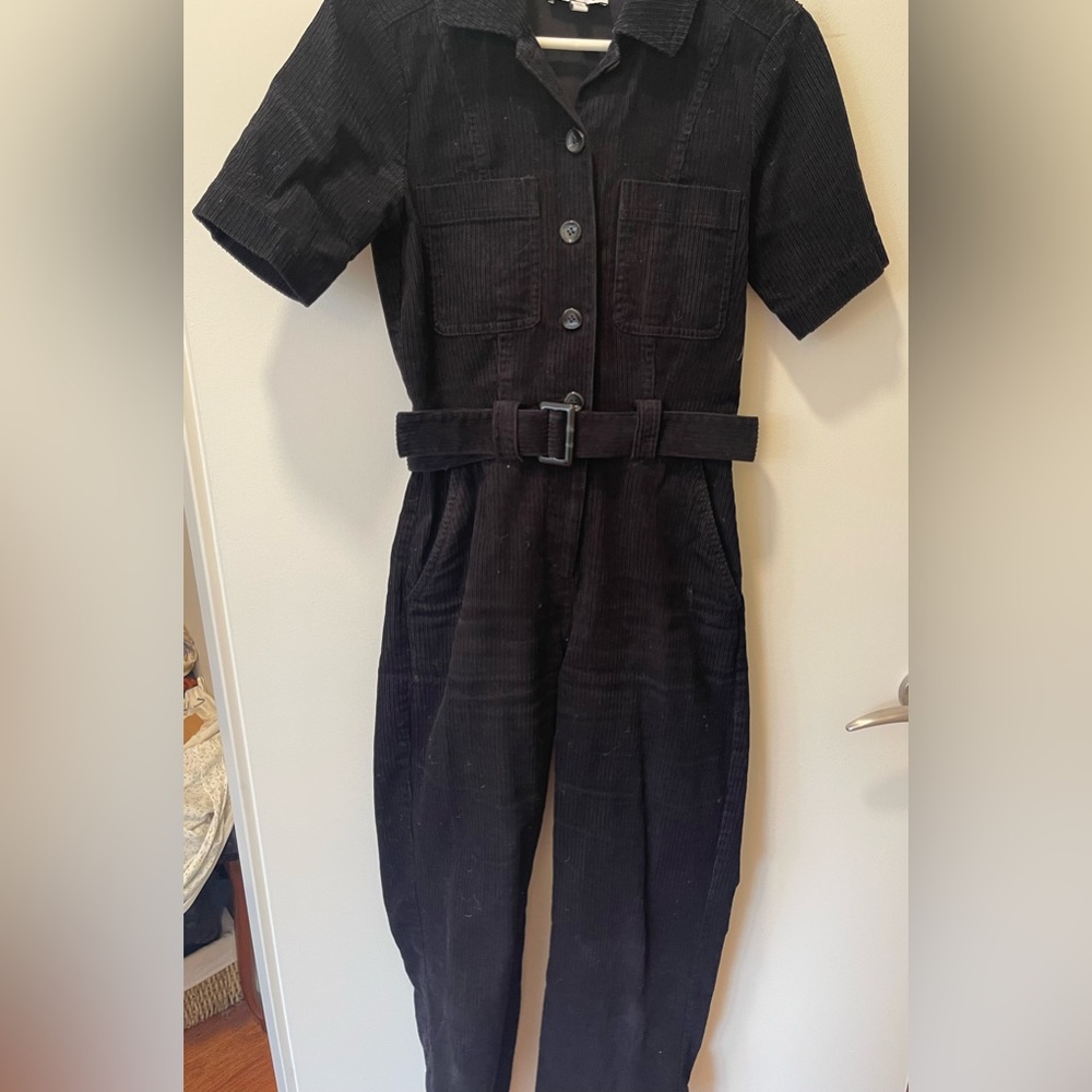 & Other Stories Black Jumpsuit Corduroy